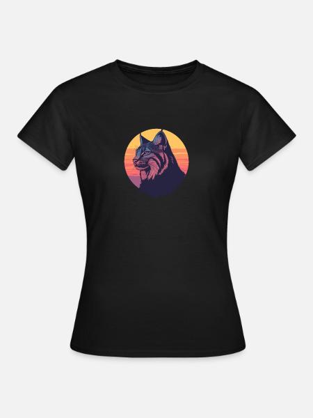 Luchs - Frauen T-Shirt - Schwarz