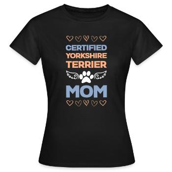 Certified Yorkie Mama - Women's T-Shirt - black - Front - AI Model Female 172 dark (172cm)