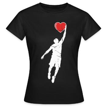 Heart Dunk - Women's T-Shirt - black - Front - AI Model Female 172 dark (172cm)