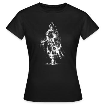 Armure de Chevalier Squelette - T-shirt Femme - noir - Devant - AI Model Female 172 dark (172cm)