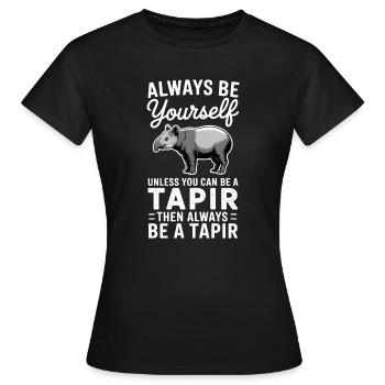 Dictons de tapir Tapir Drôle de cadeau de tapir - T-shirt Femme - noir - Devant - AI Model Female 172 dark (172cm)