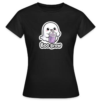 Kawaii Boo Brew Ghost - T-shirt Femme - noir - Devant - AI Model Female 172 dark (172cm)