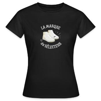 la marque du sélecteur - T-shirt Femme - noir - Devant - AI Model Female 172 dark (172cm)