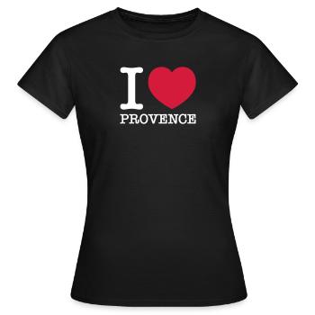 I love Provence - Women's T-Shirt - black - Front - AI Model Female 172 dark (172cm)