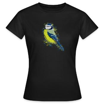 Oiseau bleu oiseau Oiseau Observateur des oiseaux - T-shirt Femme - noir - Devant - AI Model Female 172 dark (172cm)