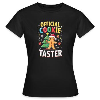 Official Cookie Taster - Frauen T-Shirt - Schwarz - Vorne - AI Model Female 172 dark (172cm)