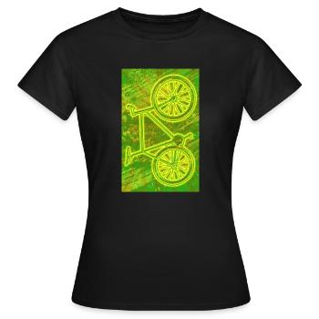 Vélo Pignon Fixe / NEON - T-shirt Femme - noir - Devant - AI Model Female 172 dark (172cm)