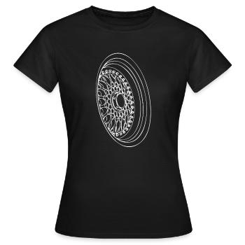 FELGE RETRO - Frauen T-Shirt - Schwarz - Vorne - AI Model Female 172 dark (172cm)
