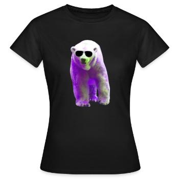 Polar Bear - Eisbär - Frauen T-Shirt - Schwarz - Vorne - AI Model Female 172 dark (172cm)