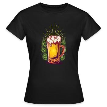 DER BIERKRUG - Frauen T-Shirt - Schwarz - Vorne - AI Model Female 172 dark (172cm)