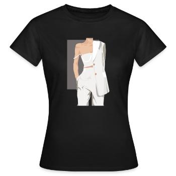 Fashionsita - Women's T-Shirt - black - Front - AI Model Female 172 dark (172cm)