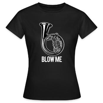 BLOW TRUMPET w - Women's T-Shirt - black - Front - AI Model Female 172 dark (172cm)