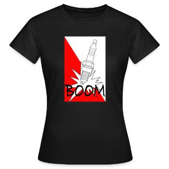 Bougie d’allumage - T-shirt Femme - noir - Devant - AI Model Female 172 dark (172cm)