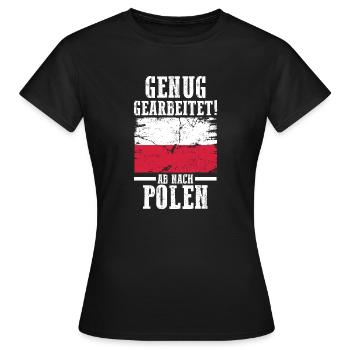 Polska Urlaub Pole Polen - Frauen T-Shirt - Schwarz - Vorne - AI Model Female 172 dark (172cm)