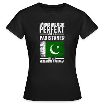Pakistan Pakistaner Pakistanisches - Frauen T-Shirt - Schwarz - Vorne - AI Model Female 172 dark (172cm)
