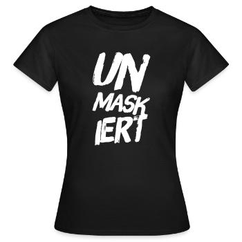 UN MASKED - Démasqué - Démasqué. NOUVEAU HIT! - T-shirt Femme - noir - Devant - AI Model Female 172 dark (172cm)