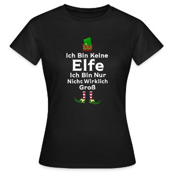 Weihnachten Elfe Elfen Geschenk - Frauen T-Shirt - Schwarz - Vorne - AI Model Female 172 dark (172cm)