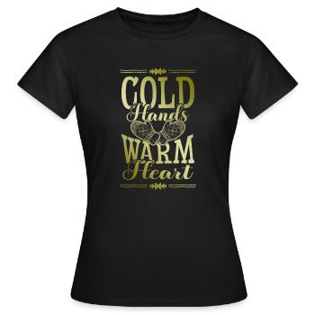Frost winter spruch - Frauen T-Shirt - Schwarz - Vorne - AI Model Female 172 dark (172cm)