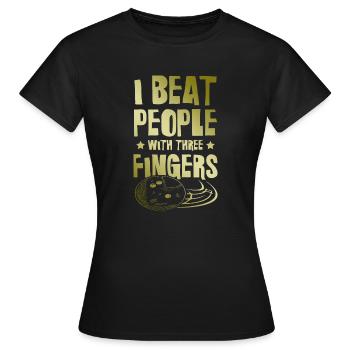 Bowling drôle de dicton - T-shirt Femme - noir - Devant - AI Model Female 172 dark (172cm)