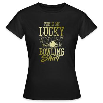 Chemise de bowling - T-shirt Femme - noir - Devant - AI Model Female 172 dark (172cm)