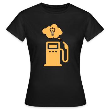 Voyant du tableau de bord voiture : carburant - T-shirt Femme - noir - Devant - AI Model Female 172 dark (172cm)