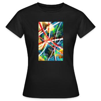 abstract - Women's T-Shirt - black - Front - AI Model Female 172 dark (172cm)