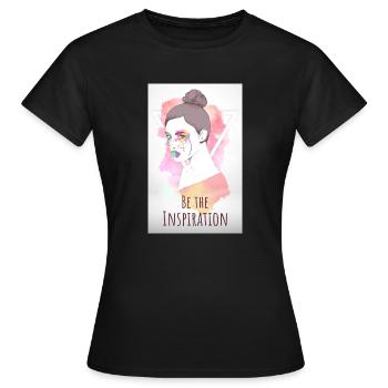 Be the Inspiration - Frauen T-Shirt - Schwarz - Vorne - AI Model Female 172 dark (172cm)