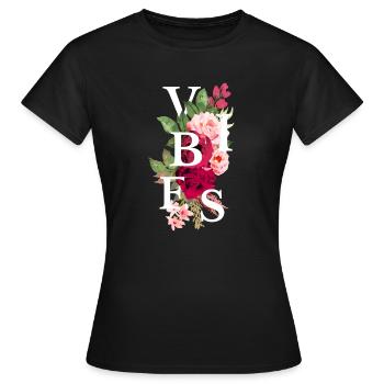 Vibes flowers - T-shirt Femme - noir - Devant - AI Model Female 172 dark (172cm)