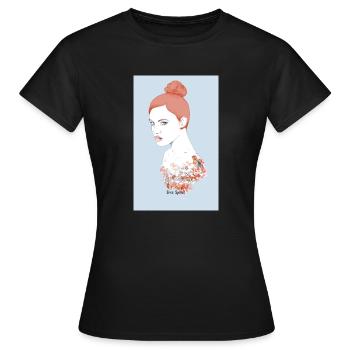 Exprimez-vous avec audace avec notre - T-shirt Femme - noir - Devant - AI Model Female 172 dark (172cm)