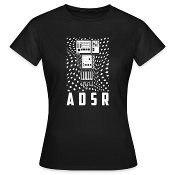 Synthesizer Synth Keyboard Elektronische Musiker - Frauen T-Shirt - Schwarz - Vorne - AI Model Female 172 dark (172cm)