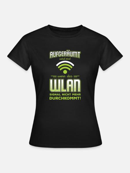 No Wifi Kein Wlan Signal Empfangsstörung - Frauen T-Shirt - Schwarz