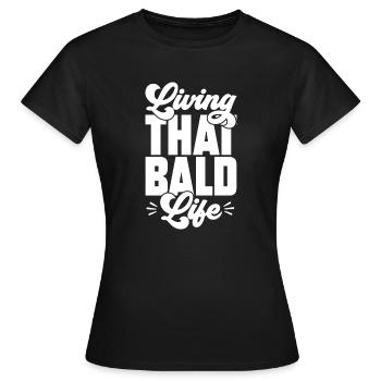 Bald Head Baldness Beard Bald Head - Women's T-Shirt - black - Front - AI Model Female 172 dark (172cm)