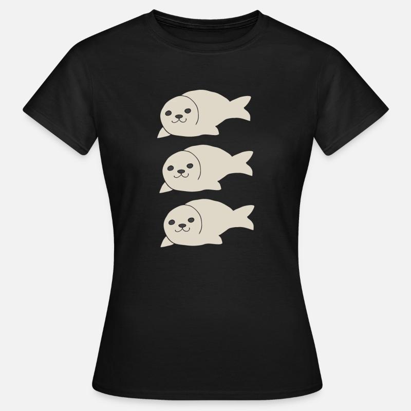 robbe dreifach - Frauen T-Shirt - Schwarz