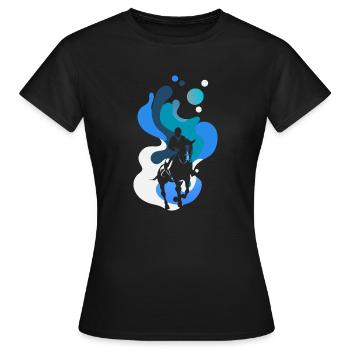 Dressurreiter Dressurpferd - Frauen T-Shirt - Schwarz - Vorne - AI Model Female 172 dark (172cm)
