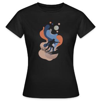 Surfen Hawaii Surfergirl - Frauen T-Shirt - Schwarz - Vorne - AI Model Female 172 dark (172cm)