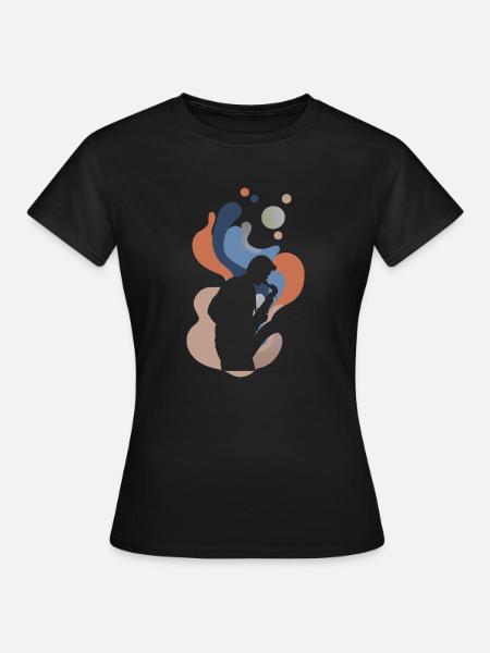 Saxophon Saxophonist - Frauen T-Shirt - Schwarz