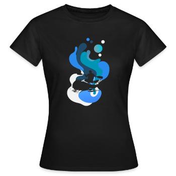Rafting Kayak Stream - Women's T-Shirt - black - Front - AI Model Female 172 dark (172cm)