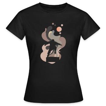 Traceurs d’obstacles de parkour - T-shirt Femme - noir - Devant - AI Model Female 172 dark (172cm)
