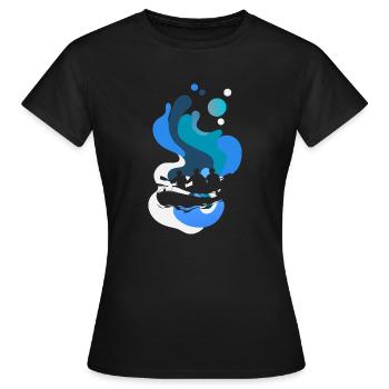 Canot à rames - T-shirt Femme - noir - Devant - AI Model Female 172 dark (172cm)