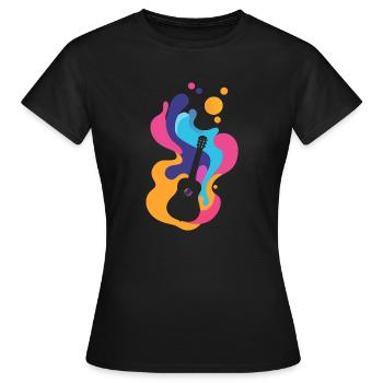 Bassiste, Guitariste, Hardrock - T-shirt Femme - noir - Devant - AI Model Female 172 dark (172cm)