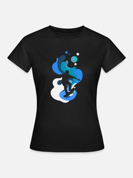 Longboard - Frauen T-Shirt - Schwarz