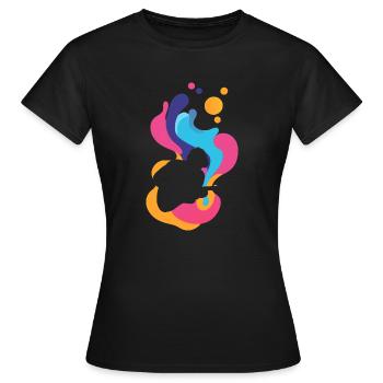 Elektrogitarre Basser Shouter - Frauen T-Shirt - Schwarz - Vorne - AI Model Female 172 dark (172cm)