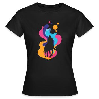 Dressurreiter Dressur - Frauen T-Shirt - Schwarz - Vorne - AI Model Female 172 dark (172cm)