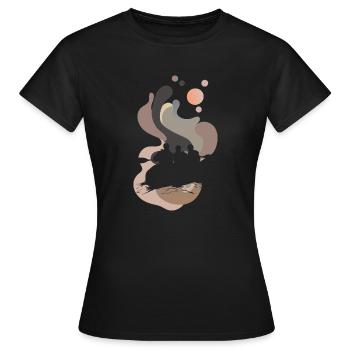 Rafting Ruisseau Paddle - T-shirt Femme - noir - Devant - AI Model Female 172 dark (172cm)