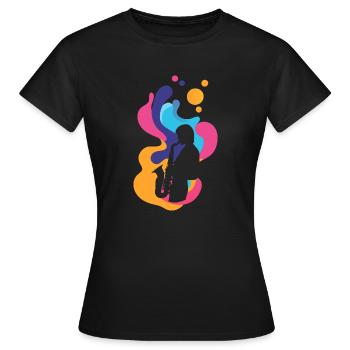 Instrument à vent Jazz Brass Band - T-shirt Femme - noir - Devant - AI Model Female 172 dark (172cm)