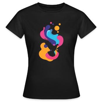 Pigeons Pigeon Oeuf de pigeon - T-shirt Femme - noir - Devant - AI Model Female 172 dark (172cm)