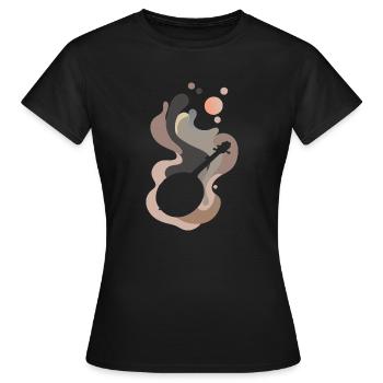 Banjo Gitarre Proll - Frauen T-Shirt - Schwarz - Vorne - AI Model Female 172 dark (172cm)