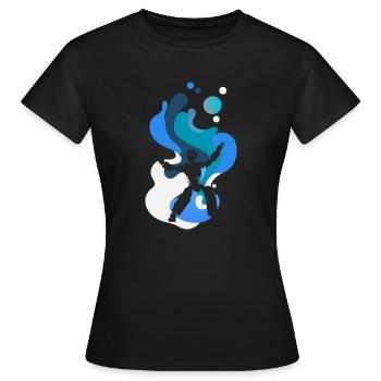 Tanzsport Tanzpaar - Frauen T-Shirt - Schwarz - Vorne - AI Model Female 172 dark (172cm)