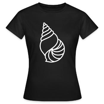 Muschel - Frauen T-Shirt - Schwarz - Vorne - AI Model Female 172 dark (172cm)