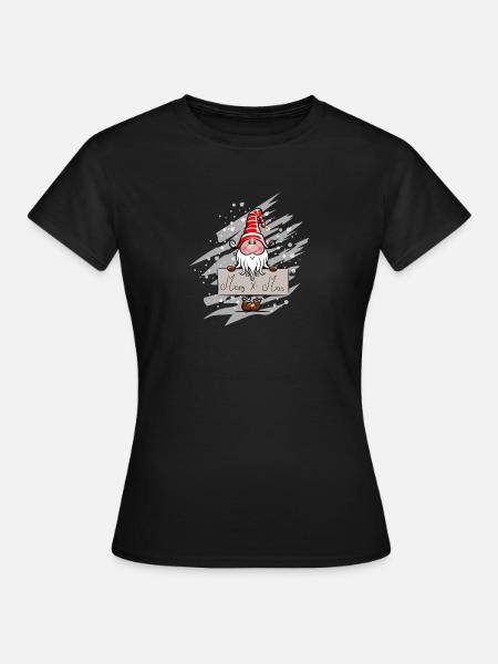 Weihnachtsmann Wichtel 1 - Frauen T-Shirt - Schwarz